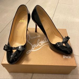 Louboutin Vinodo Patent Black Heels